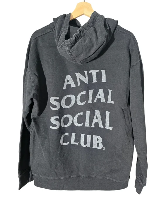 Anti Social Social Club x Undefeated Paranoid Hoodie Black Streetwear Mens L - Picture 6 of 8